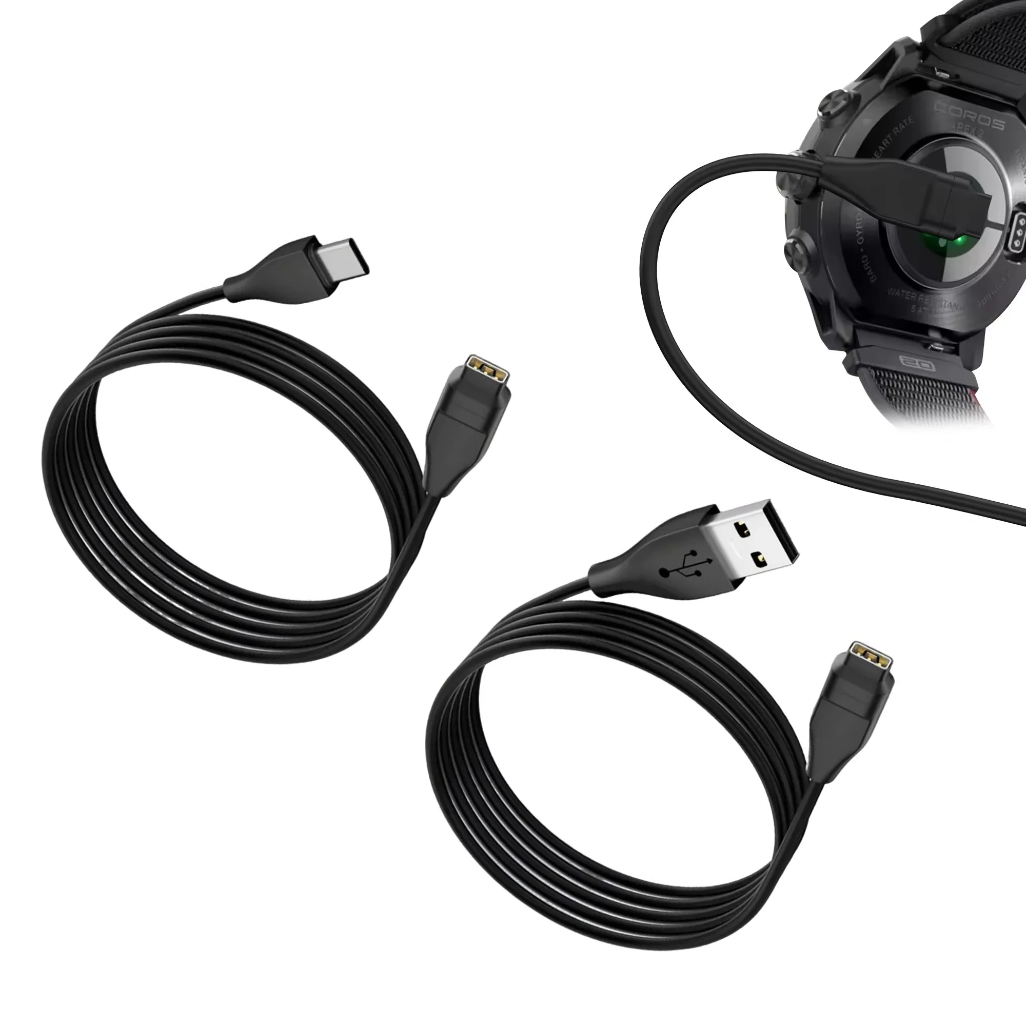

1M Type-C USB Charger Cable Compatible for Coros Pace 2/Coros Pace 3/Coros Apex/Coros Apex Pro/Coros Vertix/Coros Vertix 2 Watch