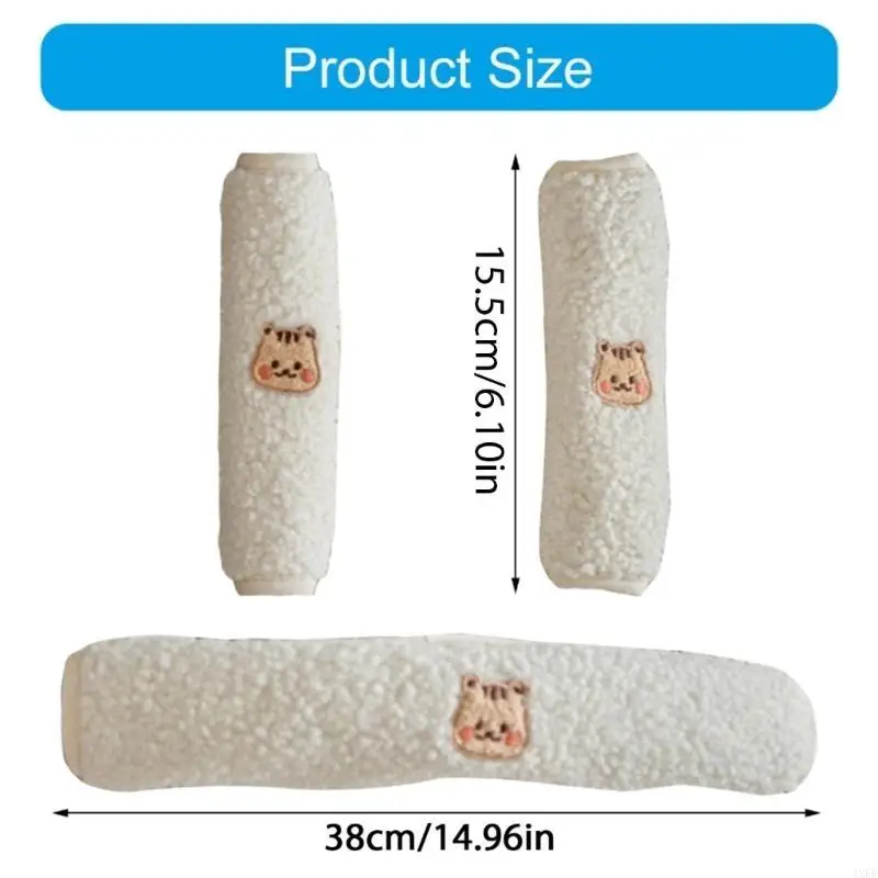 1 Set Pluh Burp Cloth Teething Bib Multifunctional Pram Strap Armrest Cover Baby Strollers Drooling Bib Saliva Towel