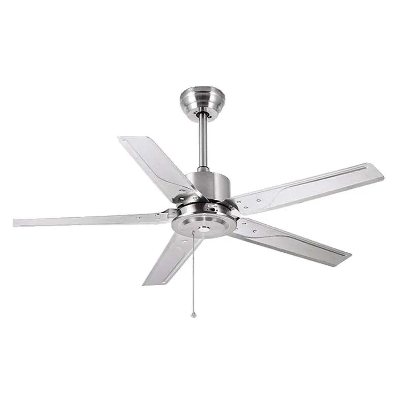 52 "de aço inoxidável ventilador de teto dc baixa tensão 12v-24v motor sem escova ultra-mudo para pátios de varandas gazebo