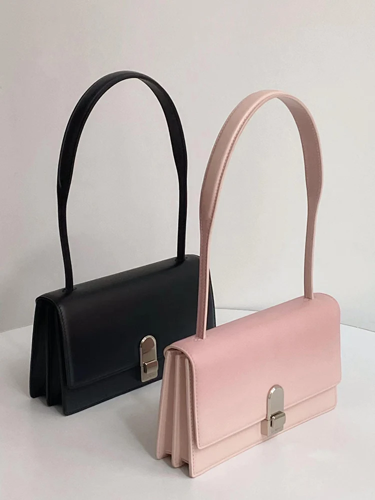 New Fashion Versatile Underarm Bag For Women High-end Texture Niche  Female Pink Shoulder Bags Casual Simple Commuter Handbags