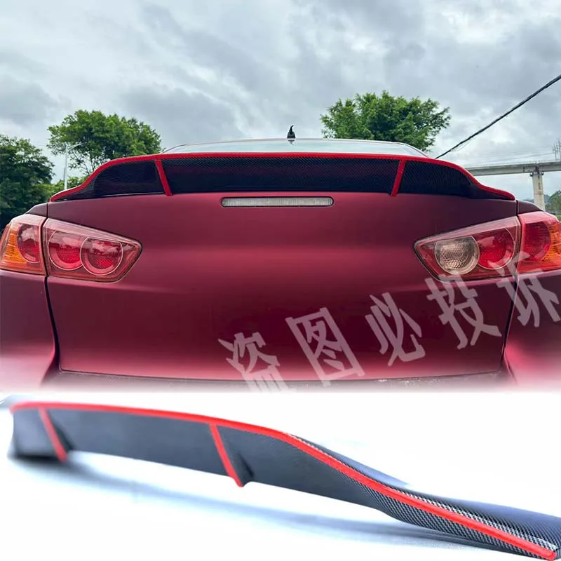 

Suitable for 2009-2017 Mitsubishi Lancer Evo GT R style rear trunk spoiler wing carbon fiber body kit car tailgate accessories