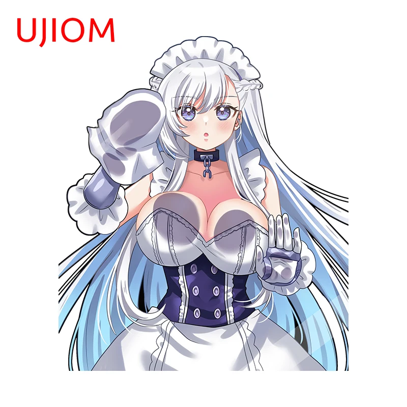 UJIOM كبير الثدي Azur Lane فتاة الجدار ملصق جميل مرآة الشائكة الموقف الكتابة على الجدران ملصق مائي مناسبة للأسطح الملساء