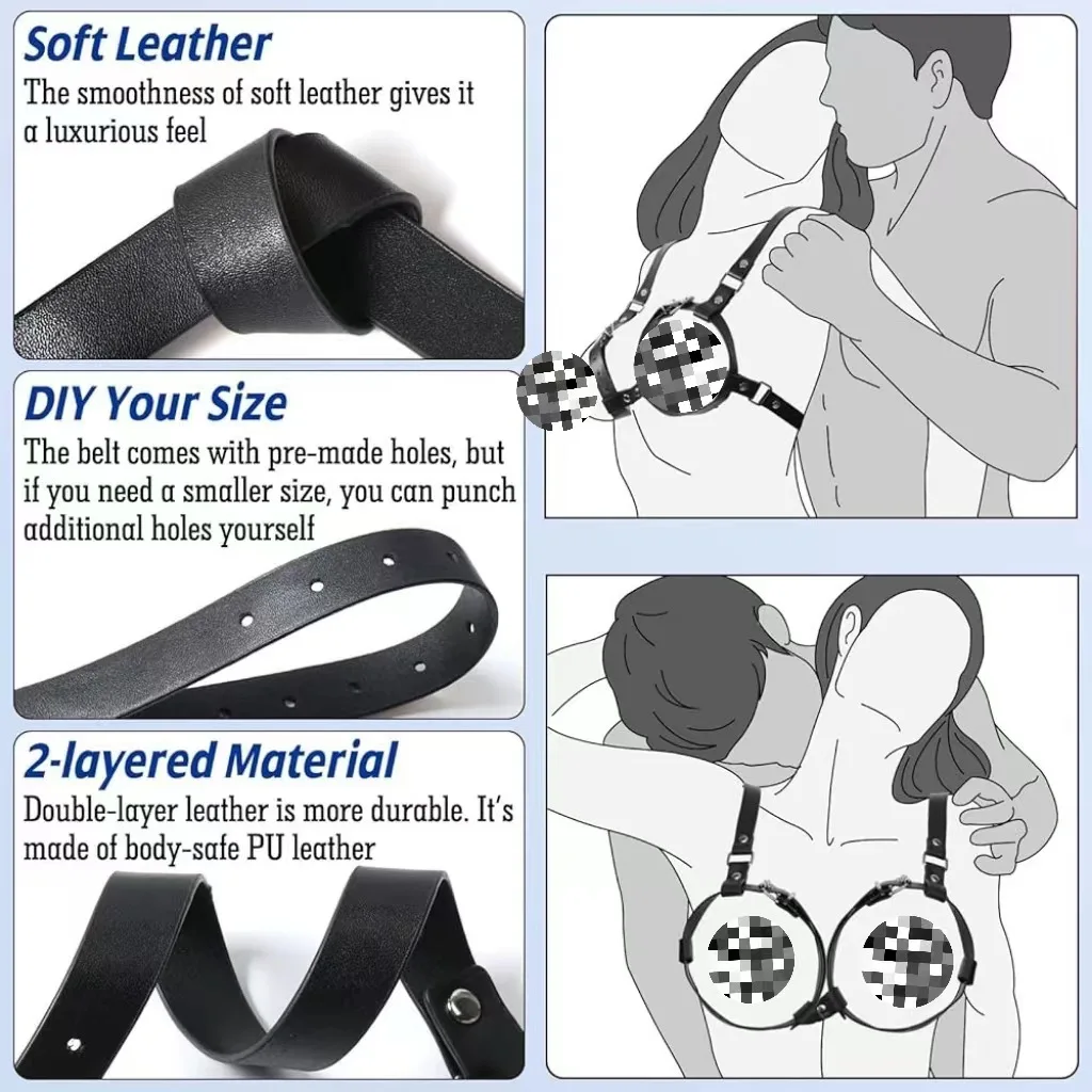 PU Leather Harness Body Bondage Women Leather Straps Bra Belts Suspenders Harness Belts Punk Gothic Corsets Bustiers Lingerie