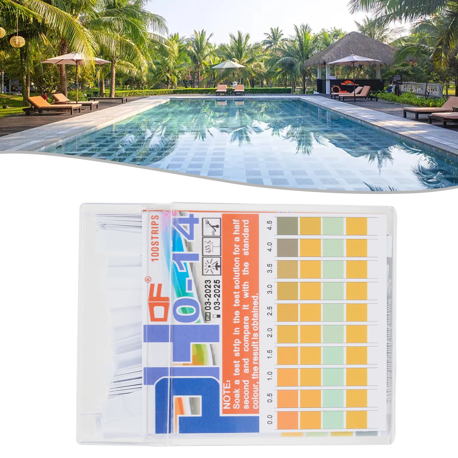 100 Strips Water PH Test Strips Multi-function Range 0-14 (0.5) Testing Strips PH Value Test For Testing Tools