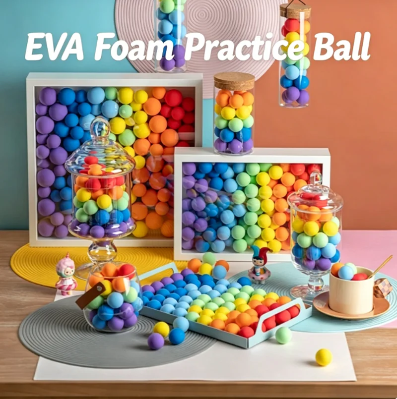 20mm EVA Golf Balls Soft Foam Practice Ball Lightweight Quiet Safe Indoor Outdoor Training for Beginners Kids Pets Party Decor