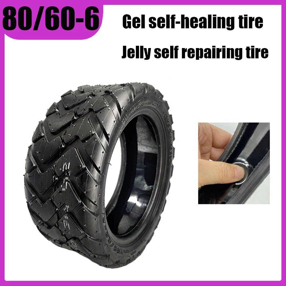 Anti-puncture 80/60-6 Gel Self-healing Tire for Electric Scooter Curuss R10 FLJ C11/T11  Jelly Self-repairing Tires Accessories