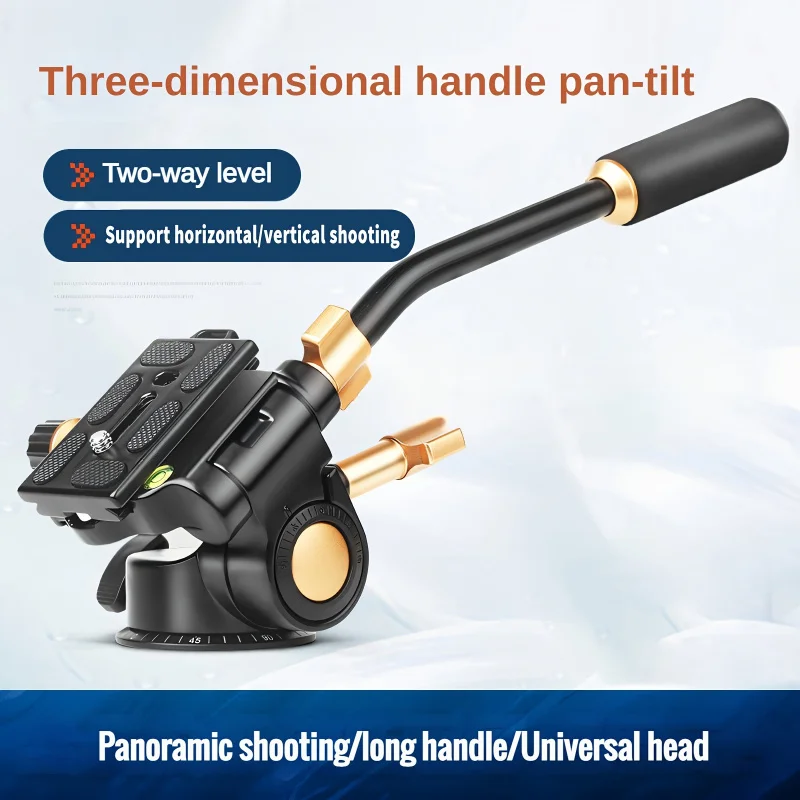360° Rotating and Tilting，With Long Handle，Suitable photography and video recording，Smooth damping control，Aluminum All