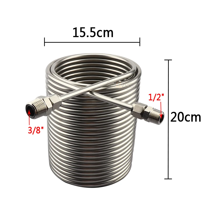 New Arrival Titanium Seamless Tube Coil Heat Exchanger Brewing Stainless Counterflow Wort Chiller