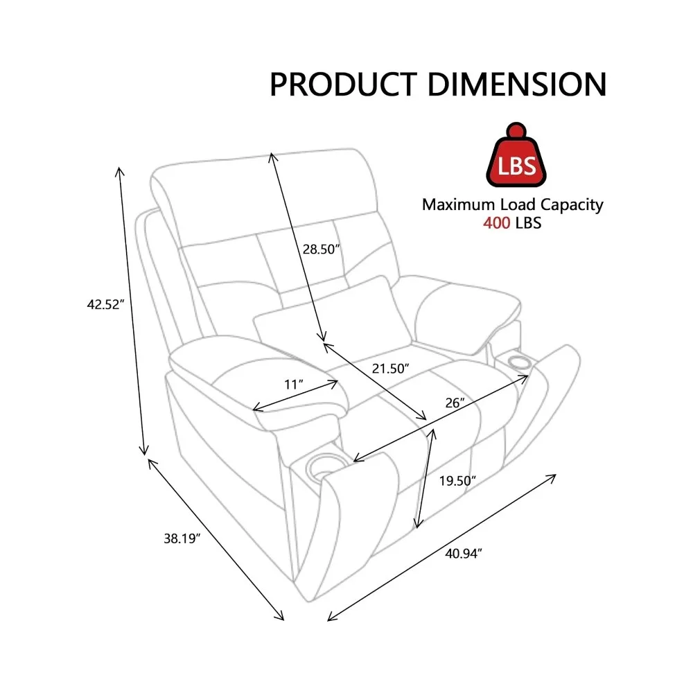 Power Lift Recliner Chair for Elderly Adults 4 Motor Lay Flat Recliner with Massage Heat,Up to 400 LBS