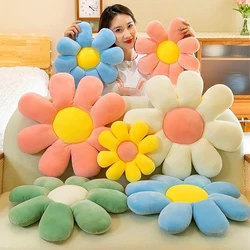 Daisy Flower Pillow Stuffed Sofa Seat Floor Cushion Cartoon Sun Flower Butt Relaxing Pad Home Decor