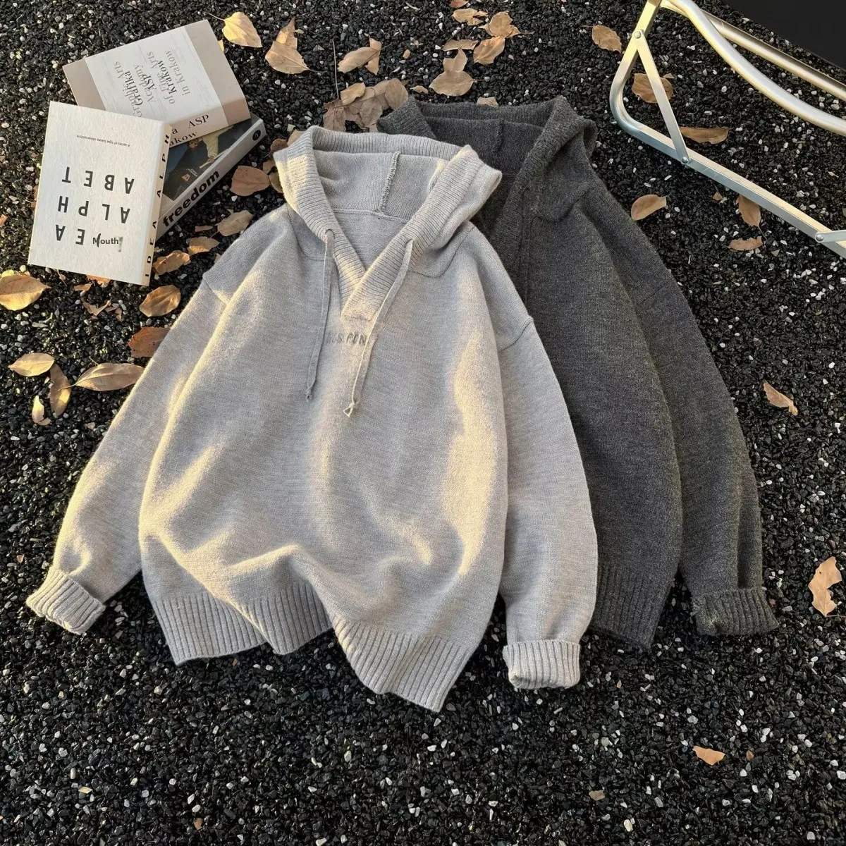 

Мягкий уютный ленивый свитер с капюшоном, разноцветная свободная верхняя одежда, осень-зима, длинное волокно из полиэстера, мужская трикотажная одежда