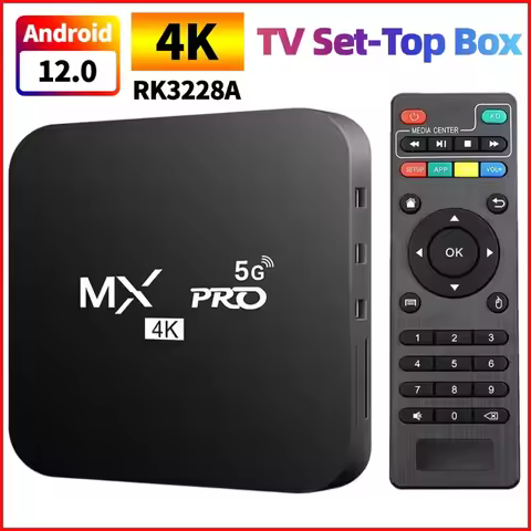 RK3228A Quad Core Android 12.0 TV Box 2.4G&amp;5G Dual Wifi 4K HD Video Media Player Set Top Box RAM 1GB ROM 8GB Home Video Player