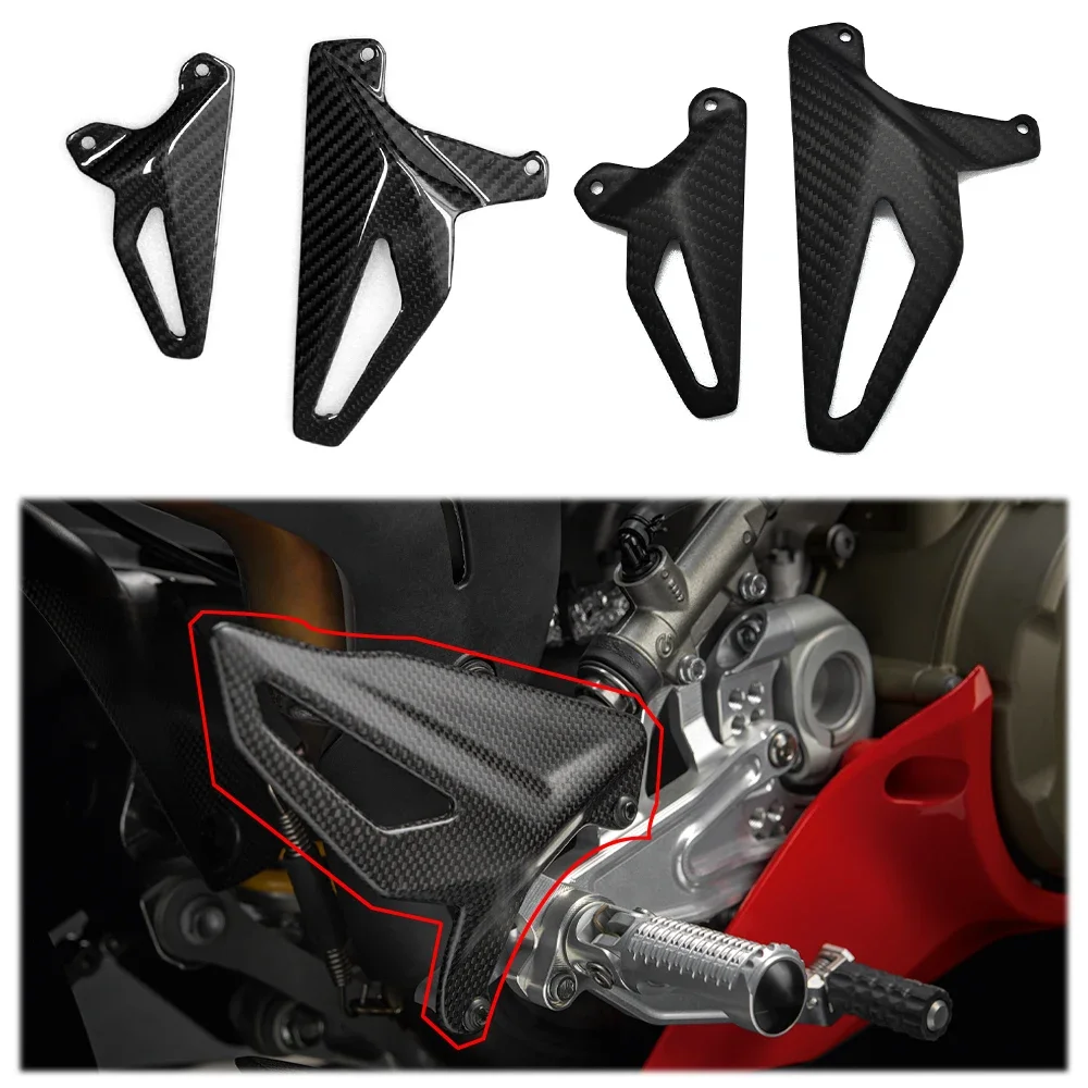 For Ducati Panigale V4 V4S Streetfighter V4 V4S V2 Carbon Fiber Motorcycle Modified Heel Guards 2018-2020