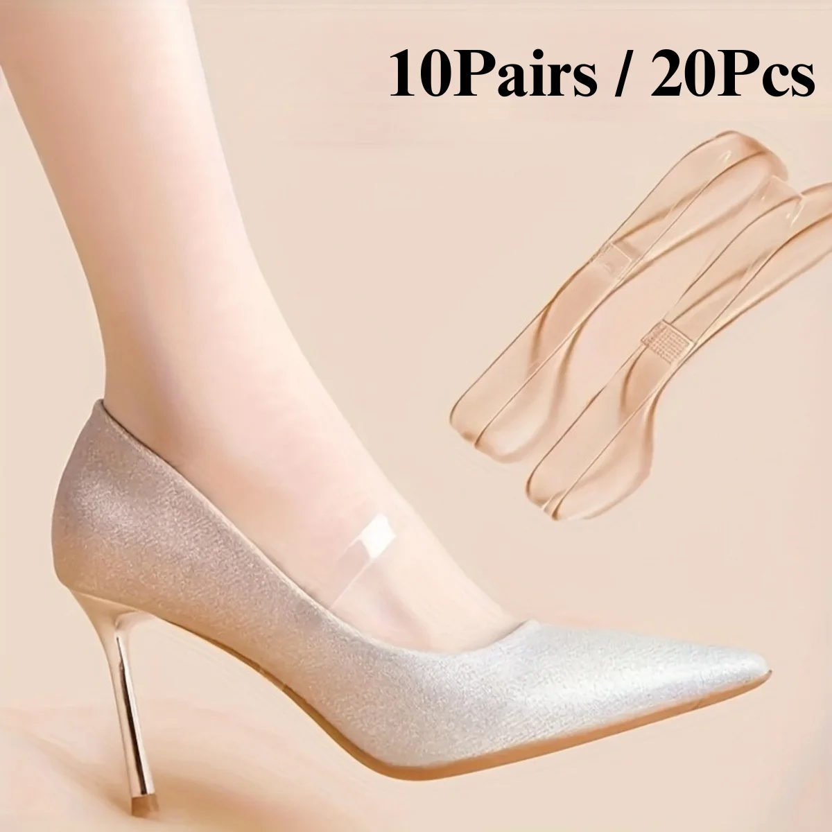 Transparente Unsichtbare Schnürsenkel-Verschlüsse für Damen-Absatzschuhe Rutschfeste Riemen Verhindern Absatzrutschen Schnürsenkel ohne Binden für Absatzschuhe