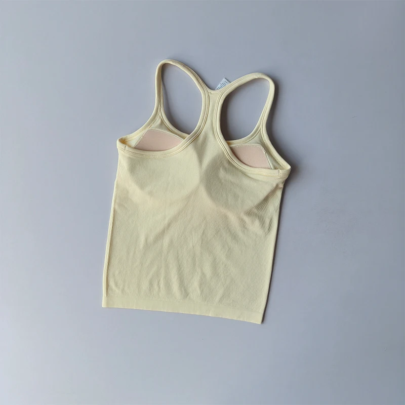 Yoga-Anzug Sportunterwäsche für Damen Stoßfestes, formgebendes Fitness-Top mit kleinen Trägern, I-förmig, schlank geschnitten, zum Laufen im Freien und für Pilates geeignet. – Detail 8