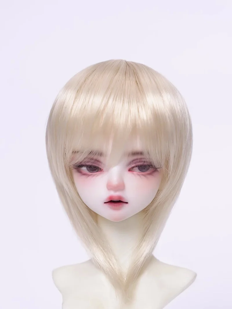 BJD doll wig is suitable for 1/6 1/4 1/3 size male short hair soft silk Wolf tail doll accessories