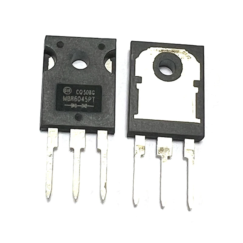 2pcs MBR6045PT Schottky Diodes 60A/45V Straight Plug 3 Feet 60A 45V High Power Package TO-247