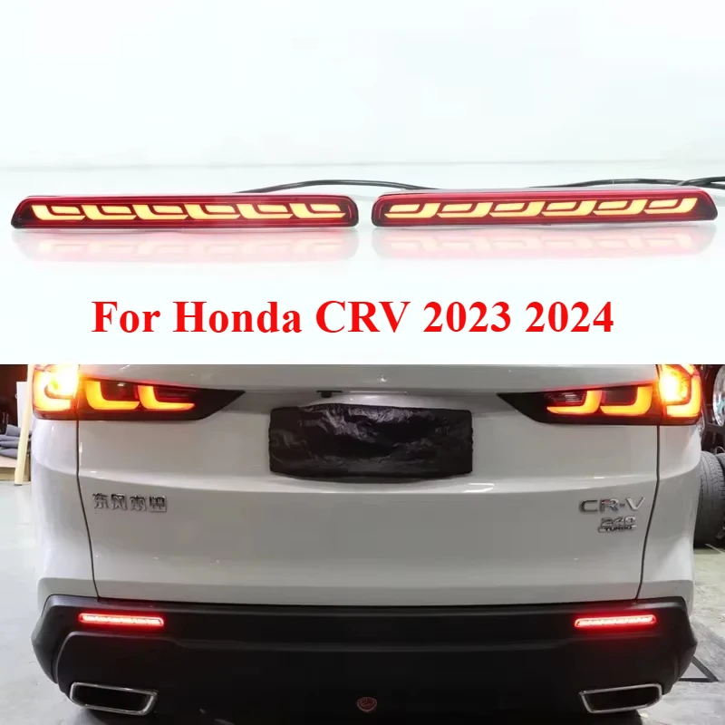 

Модернизация заднего бампера для Honda CRV 2023 CR-V 2024, задний отражатель, индикатор последовательности сигнала, светодиодный задний фонарь, бампер, стоп-сигнал, 2 шт.