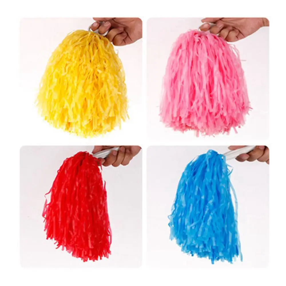 1pair Concert Fancy Competition Flower Cheerleader pompoms Cheerleading Cheering Ball Club Sport Supplies Dance Party Decorator