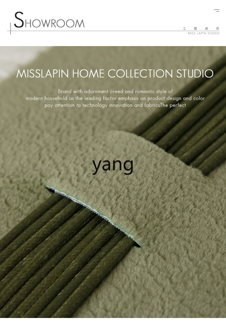 LM Modern Simple Green Oil Wax Rope Stitching Waist Pillow Light Luxury Living Room Sofa Model Room Bedside Cushion