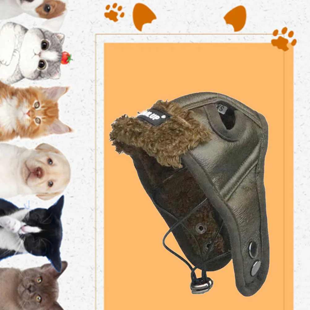 

L Size Brown Pilot Hat Pet Costume Creative for Dog Cat Parties Photos Attention Pet Costume Creative