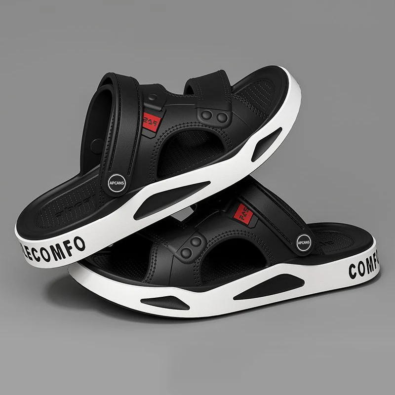 Men's Slippers Summer Outdoor Couple's Beach Sandals EVA Soft Thick-soled Indoor Home Slides Fashion Non-Slip Bathroom Slippers image 6