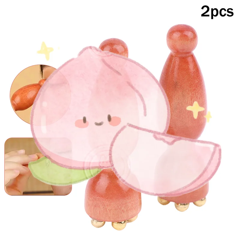 

2 шт. ручной стручок лотоса, красота, профессиональный сплав, палисандр, инструмент для лица GuaSha, релаксация глаз, пятно, меридианы, акупунктурный массаж