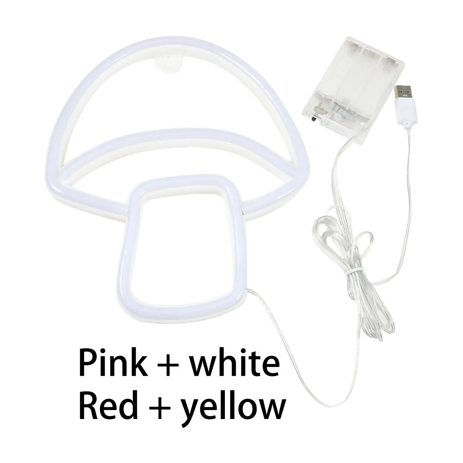 Sinal de néon LED de cogumelo, néon de decoração de parede, decorativo, fofo, luz noturna para jogo