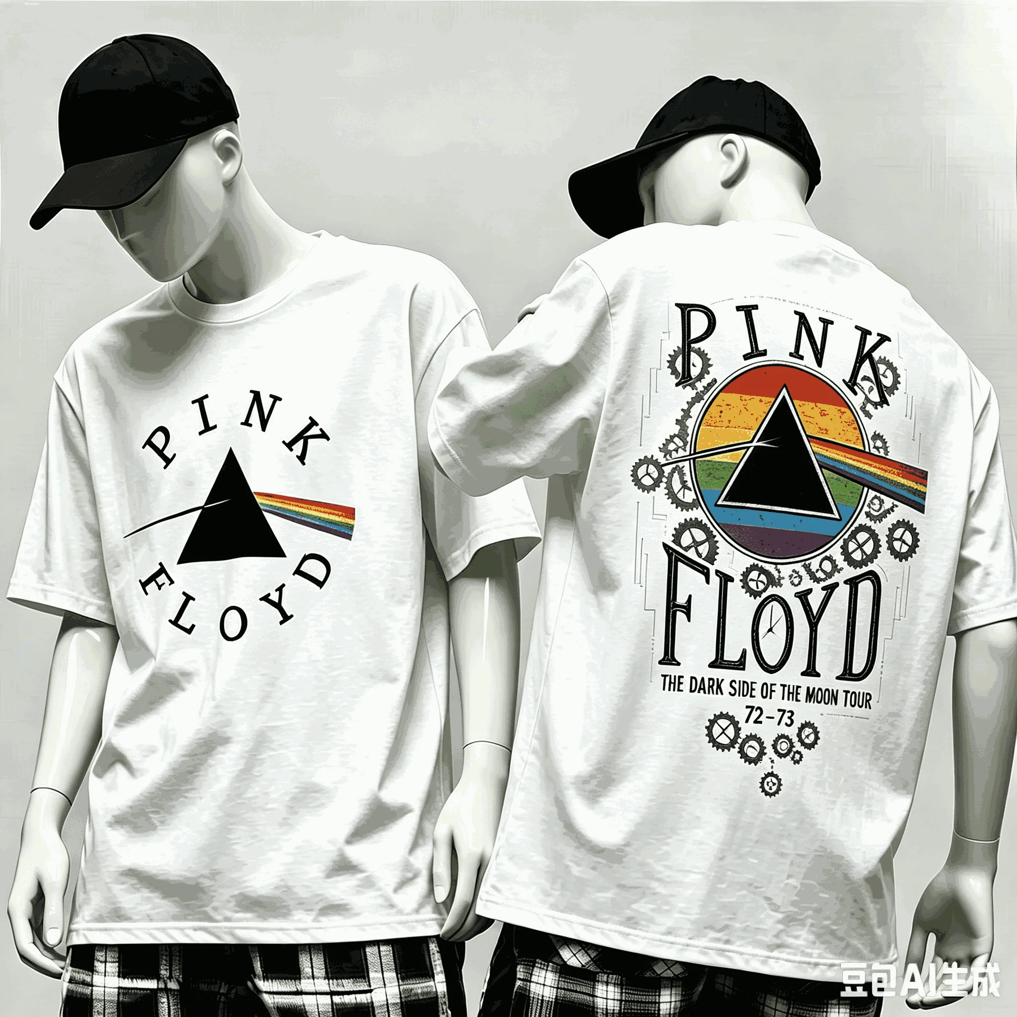 Pink Floyd Oversized Unisex Printed Cotton Neutral O-Neck Short Sleeve Men's and Women's Fashion Hip Hop T-shirt Fan Gift soft