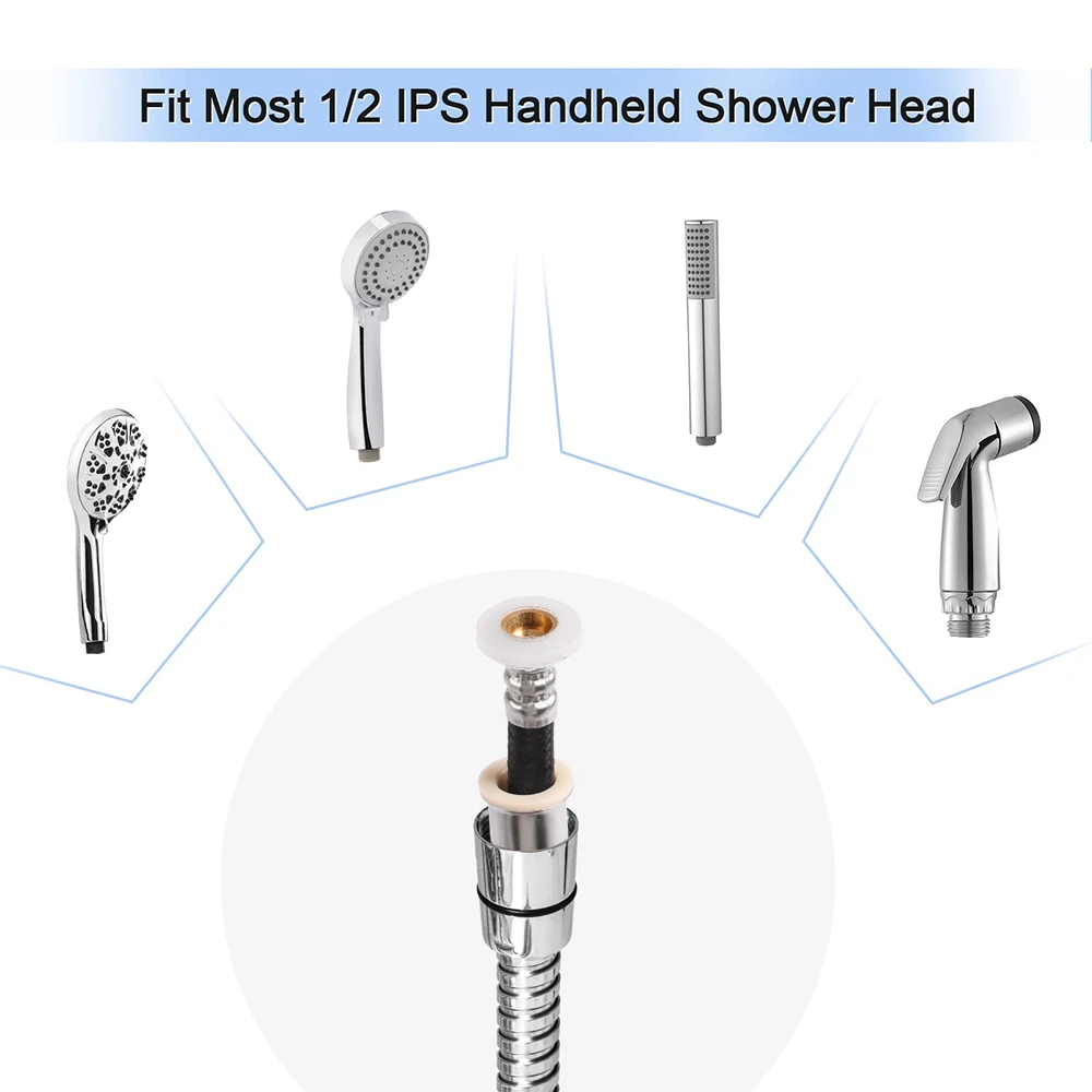 Duurzame Flexibele Doucheslang 1.5M/3M Extra Lange Rvs Uitbreiding Douche Sanitair Pijp Slang Waterslang badkamer Accesso