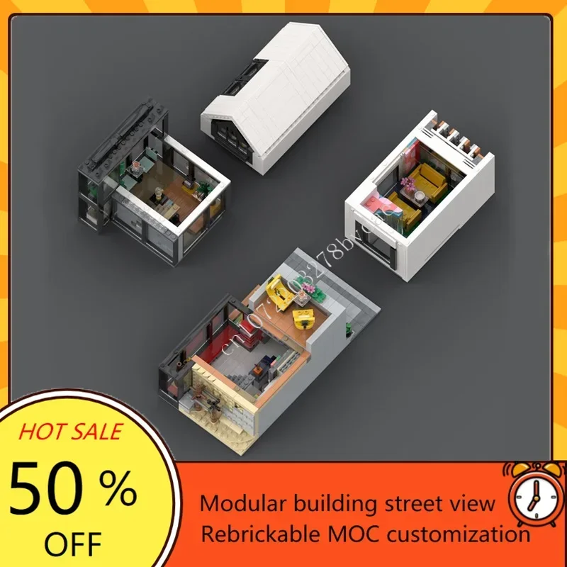 1616PCS Financieel Centrum Modulair MOC-model Creatief Street View BlockCustom Puzzel Architectuur DIY Educatief Assemblagecadeau