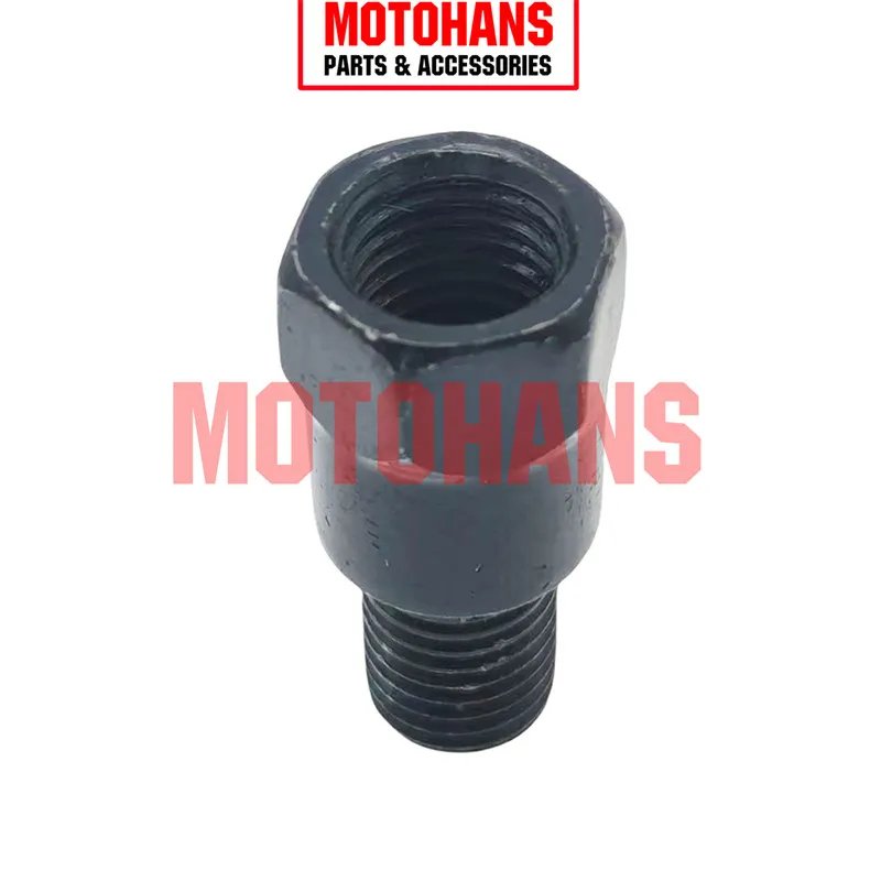 2PC MOTORCYCLE UNIVERSAL BLACK REARVIEW MIRROR CONVERSION BOLT M10 TO M10 POSITIVE THREAD TO REVERSE THREAD