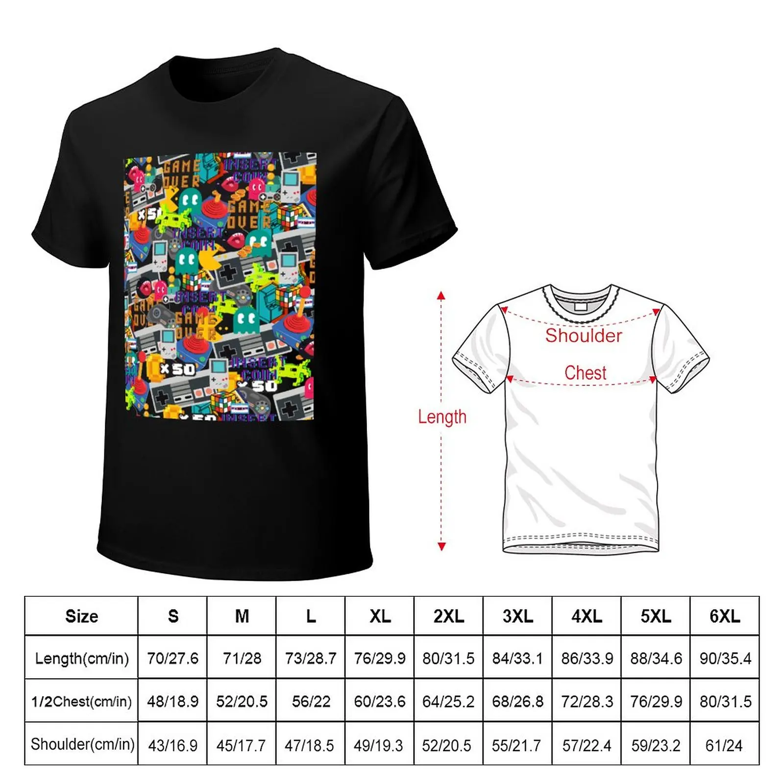 Retro Gamer l Classic Gamer | Vintage Gamer | Retro Gaming | Old Games Patterns T-Shirt aesthetic clothes mens graphic t-shirts