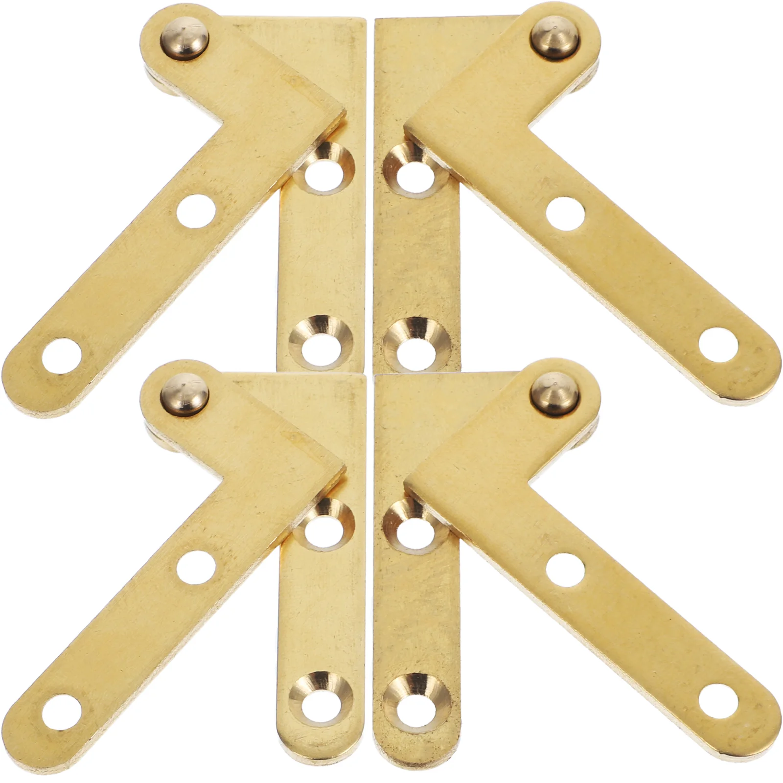 4 Sets Pivot Hinge Copper Attic Ladder Hinge Replacement Durable Rotatable Door Pivot Hinge for Hidden Doors