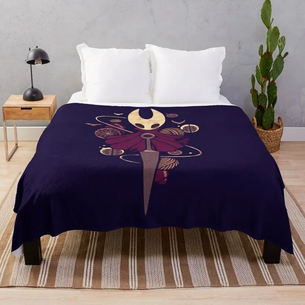 Silksong Hollow Knight Hornet Bug Videogame Throw Blanket Flannel Fabric Bed linens Baby Furry Blankets