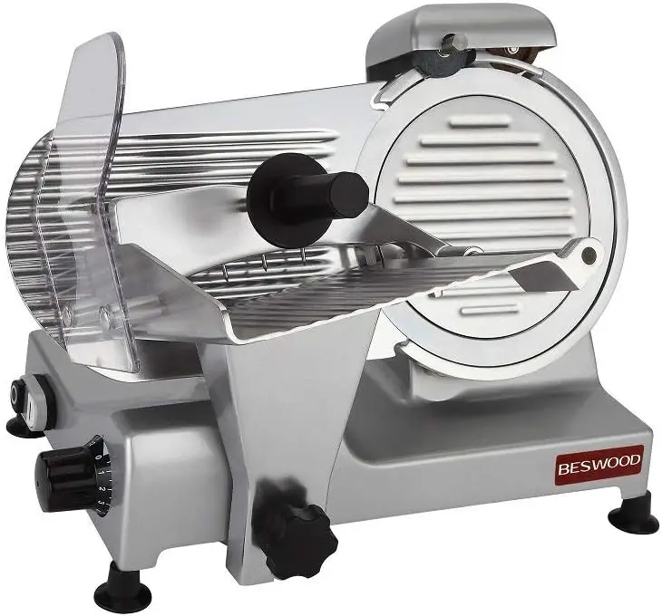 Chromium-plated Steel Blade Electric Deli Meat Cheese Food Slicer Commercial and for Home Use 240W BESWOOD220