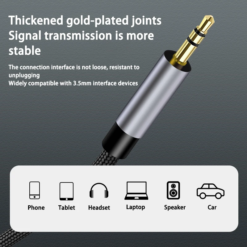 Type C to 3.5mm Jack AUX Audio Extension Cord Car Speaker Headphone Adapter for Samsung Xiaomi Huawei Type-C Converter Cable