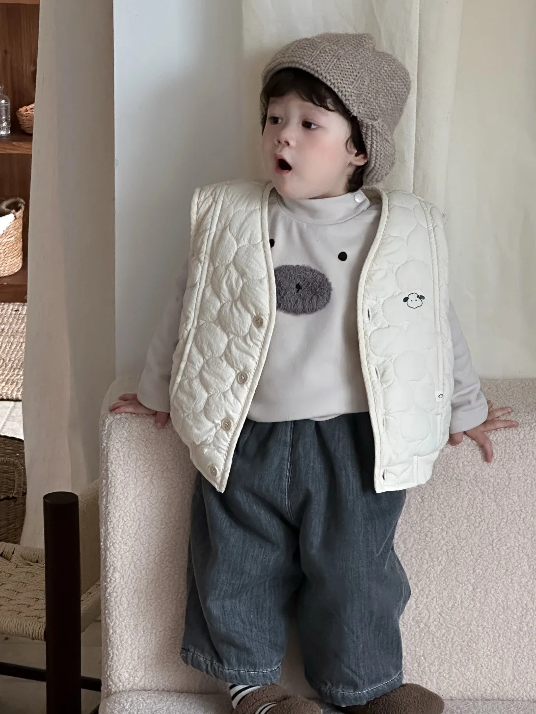 Infant Girls Fleece Vest Cardigan Plus Velvet Thick Toddler Warm Jacket Baby Clothes 2025 Winter New Baby Sleeveless Warm Vest
