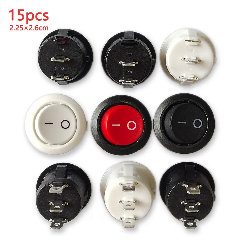 15PCS KCD1 Round Ro… - image
