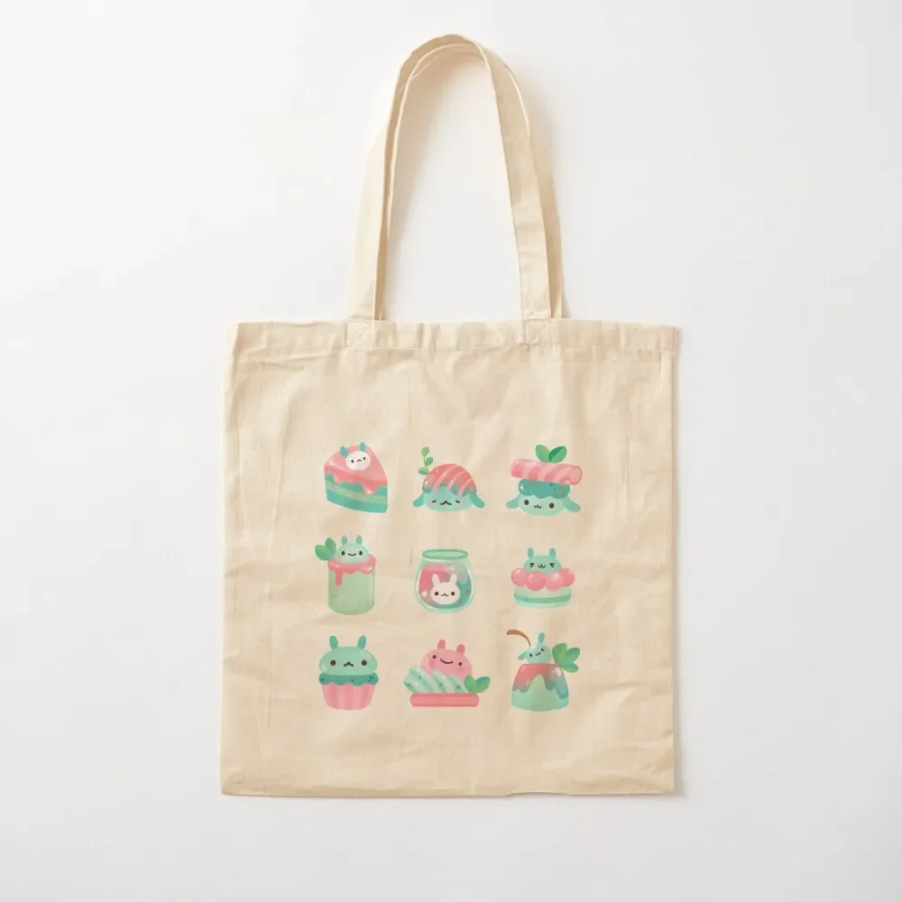 

Choco Mint Rabbit Tote Bag tote custom eco folding cute