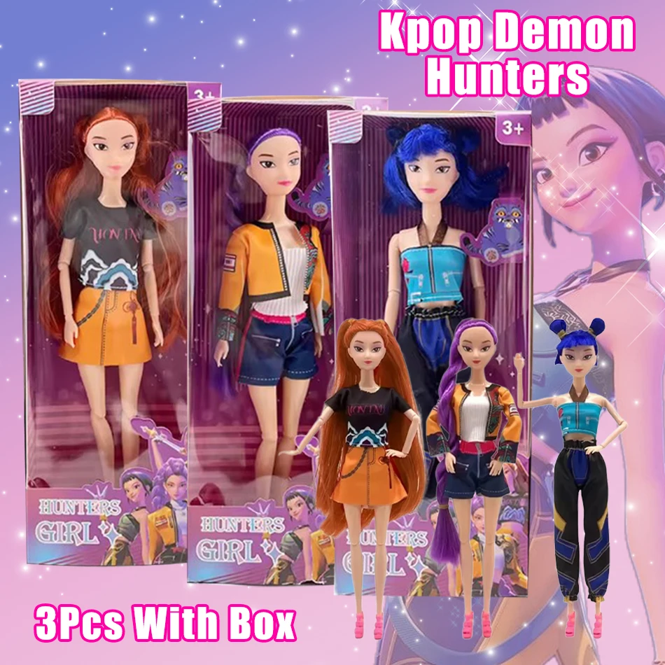 

30cm Doll Toys Kpop Demon Hunters Action Figure Toy Rumi Mira Zoey Beautiful Princess Baby Girl Dolls Plastic DIY Toy for Girls