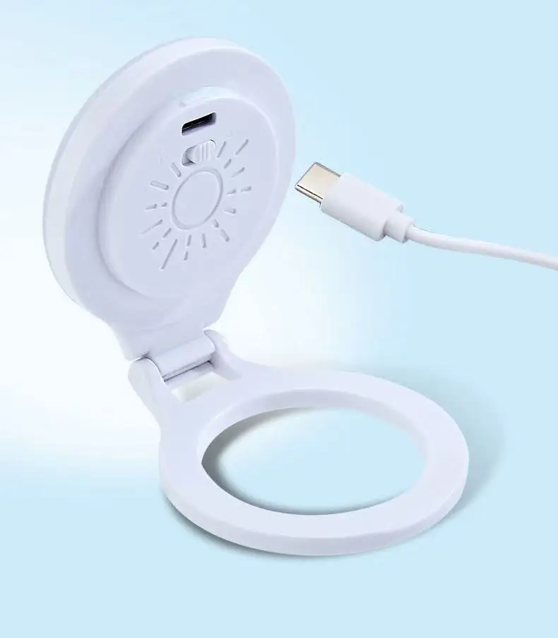 아이폰용 MagSafe 마그네틱 필 라이트 휴대용 셀카 뷰티 램프: 미백, 조명 조절 가능, 범용 호환성