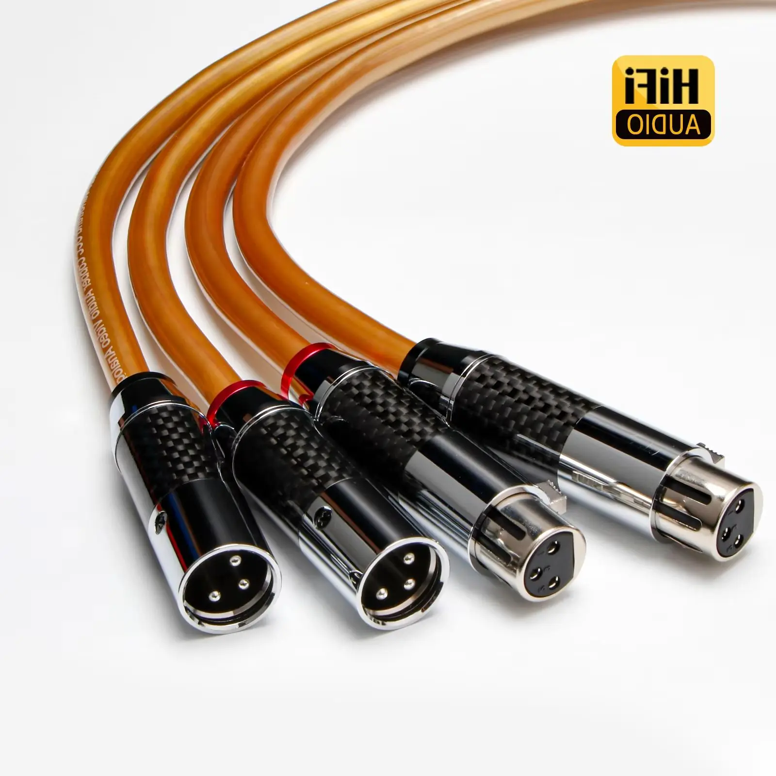 Pair Hifi xlr Balanced cable OCC Silver palted xlr Interconnect Cable With rhodium plated Connector Plug