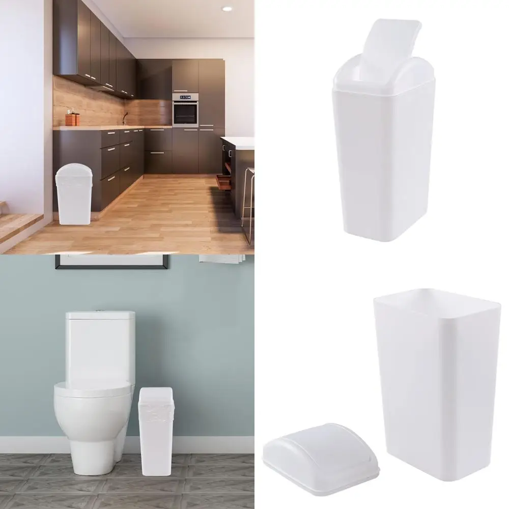 

Slimline Белый распашной мусорный бак емкостью 3,5 галлона