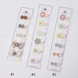 Cute Daisy Floral Flowers Hair Clips Alligator Clips for Newborn Baby Girl Chiffon Hairpins  Children's Accessories Baby Items