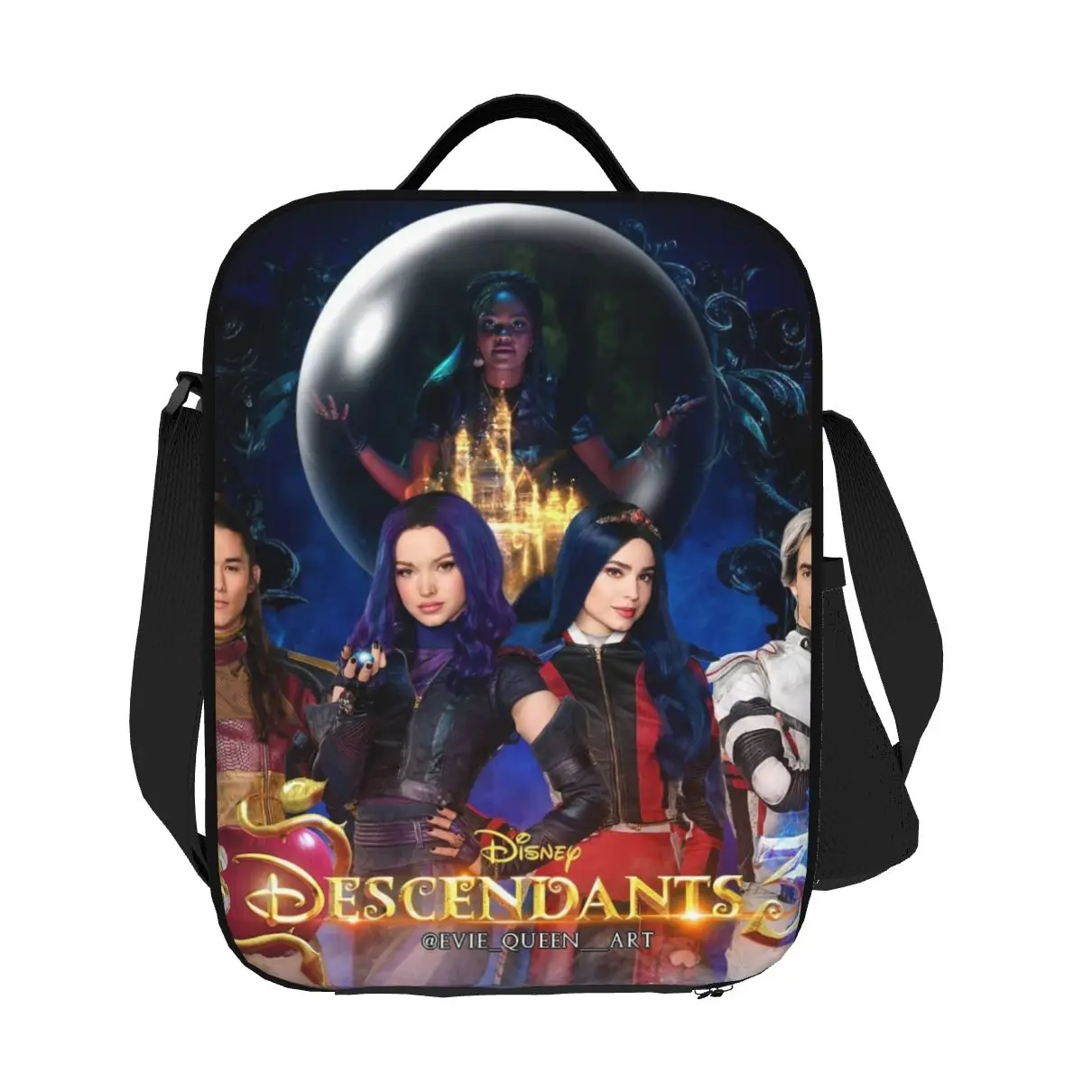 

Custom Audrey Mal And Evie Descendants Insulated Lunch Tote Bag for Women Resuable Thermal Cooler Food Bento Box Outdoor Travel