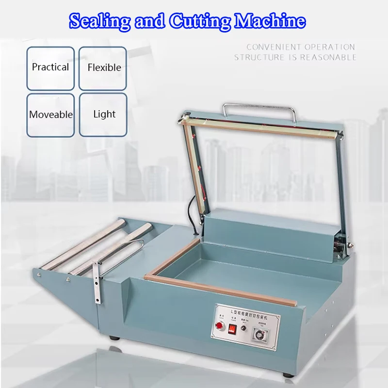 PBOBP 1000w L Type Manual Sealing Machine Laminating Machine Pof Film Sealing and Cutting Machine Heat Shrink Sealer For Foo