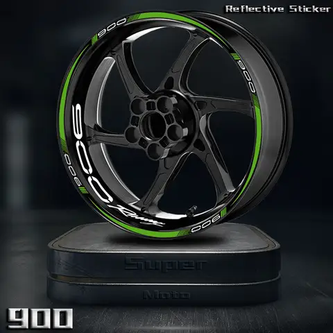 오토바이 반사 바퀴 스티커 허브 데칼 림 스트라이프 장식 테이프 Z900 z 900 z900 2019-2023 용 방수 액세서리