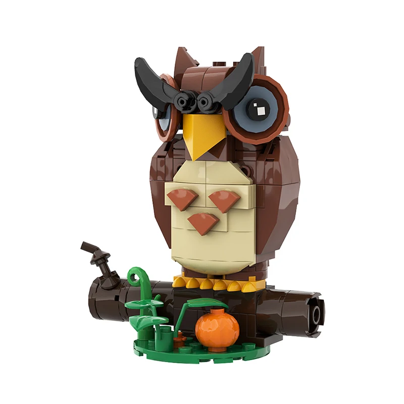 MOC Animal The Grand Owlbear Building Blocks Monsters Model Magic Tawny owl Bricks DIY Assembly Toys for Kids Halloween Gifts