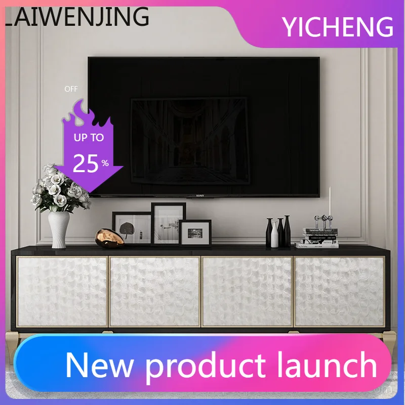 LYY  American solid wood TV living room heightened TV coffee table combination paint locker